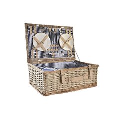 Grozs DKD Home Decor pīts Pikniks Keramika Dabisks Sudrabains Zils Poliesters Nerūsējošais tērauds Balts (54 x 37 x 21 cm) cena un informācija | Ugunskura katli, trauki un galda piederumi  | 220.lv