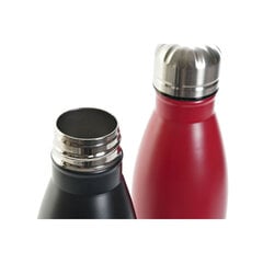 Термобутылка из нержавеющей стали DKD Home Decor To Go Красный Серебристый Чёрный (500 ml) (2 штук) цена и информация | Бутылки для воды | 220.lv