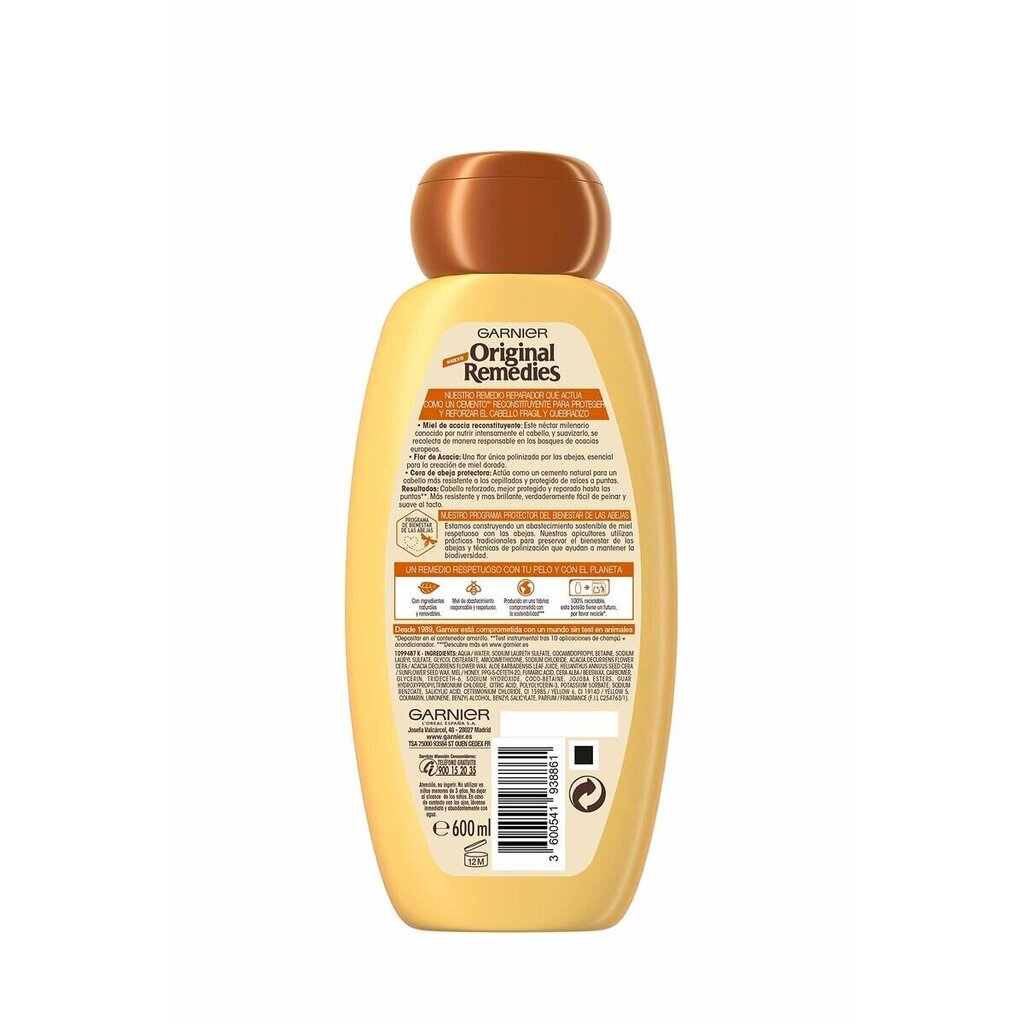 Šampūns Garnier Original Remedies Tesoros de Miel (600 ml) cena un informācija | Šampūni | 220.lv