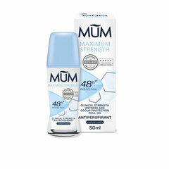 Roll-On dezodorants Mum Maximum Strenght (50 ml) cena un informācija | Dezodoranti | 220.lv