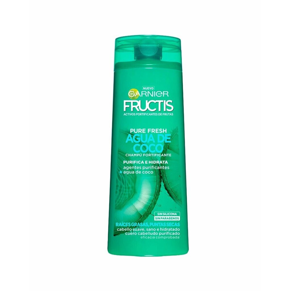 Spēcinošs šampūns Garnier Fructis Pure Fresh Kokosriekstu ūdens (300 ml) цена и информация | Šampūni | 220.lv