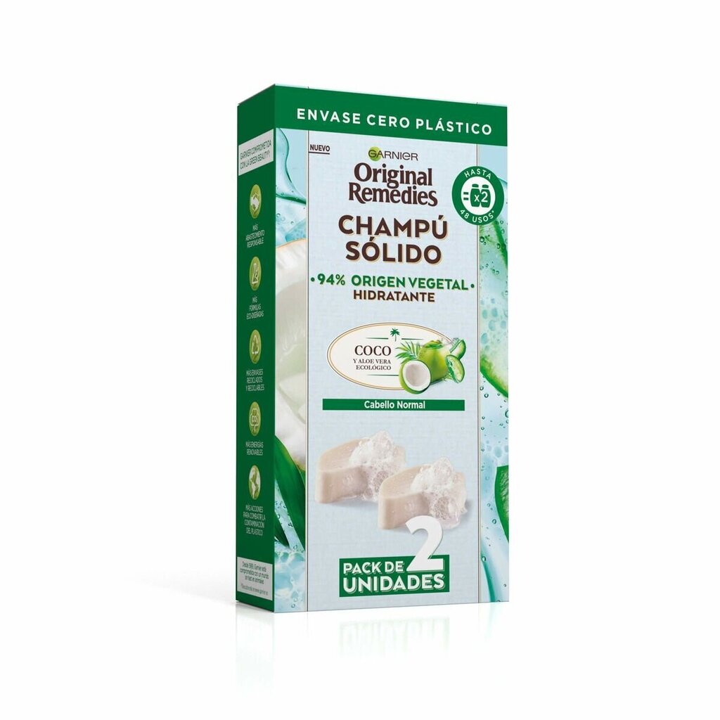 Ciets šampūns Garnier Original Remedies Kokosrieksts Mitrinošs 2 gb. (60 g) cena un informācija | Šampūni | 220.lv