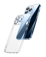 Crystal Clear Glass Case with blue metal camera protection paredzēts Apple iPhone 13 Pro cena un informācija | Telefonu vāciņi, maciņi | 220.lv