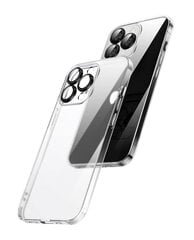 Crystal Clear Glass Case with black metal camera protection paredzēts Apple iPhone 13 cena un informācija | Telefonu vāciņi, maciņi | 220.lv