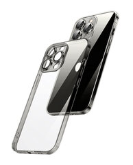 Чехол Crystal Clear Glass Case с защитой камеры из черного металла для Apple iPhone 12 Pro цена и информация | Чехлы для телефонов | 220.lv