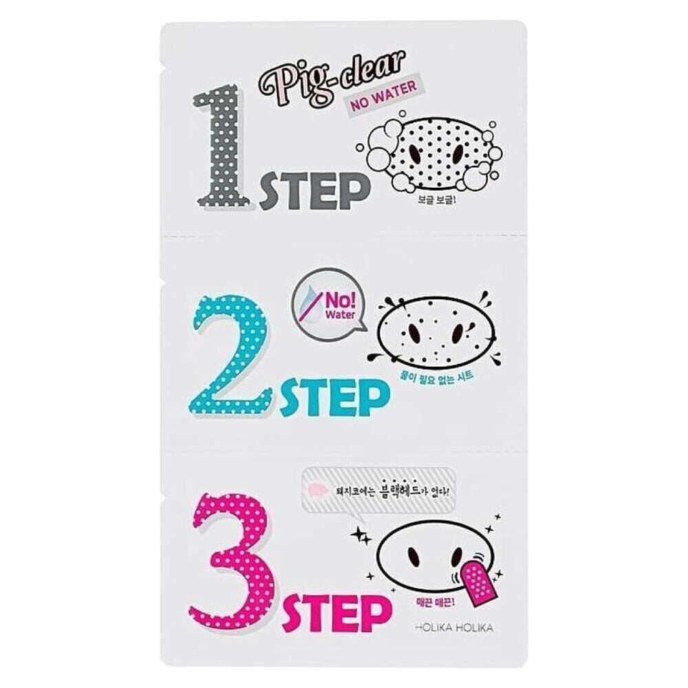 Sejas maska Peel Off Holika Holika Pig-clear No Water3 Step cena un informācija | Sejas maskas, acu maskas | 220.lv