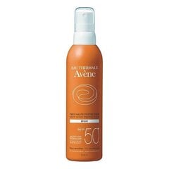 Солнцезащитный спрей Avene SPF50+ цена и информация | Кремы от загара | 220.lv