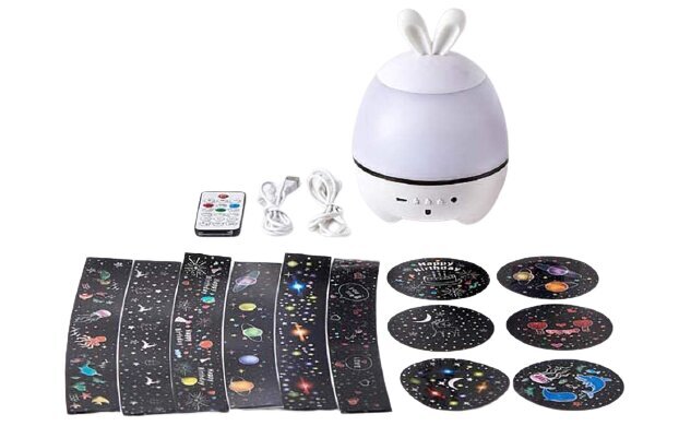 Zvaigžņu projektors ar skaļruni un tālvadības pulti RGBW цена и информация | Rotaļlietas zīdaiņiem | 220.lv