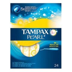 Упаковка тампонов Pearl Regular Tampax, 24 шт. цена и информация | Тампоны, гигиенические прокладки для критических дней, ежедневные прокладки | 220.lv