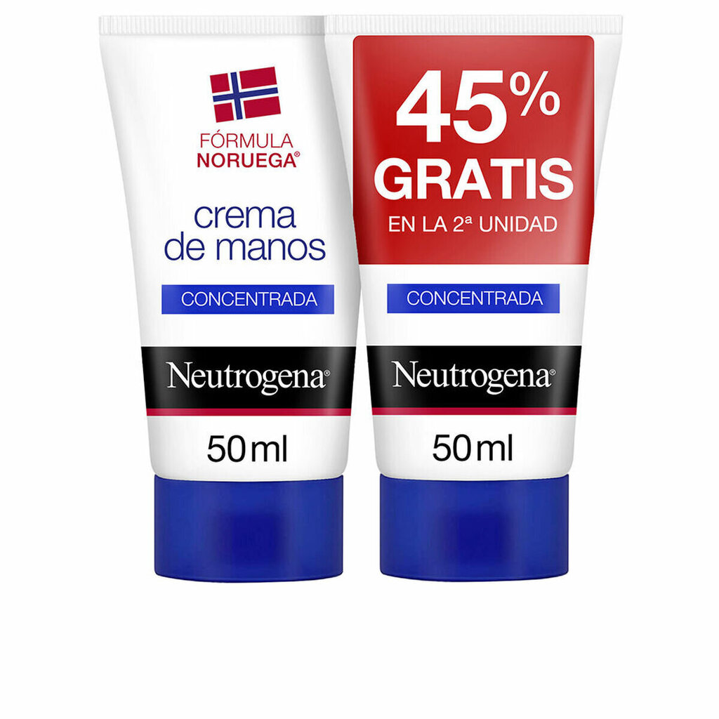 Roku krēms Neutrogena Koncentrēts (2 x 50 ml) цена и информация | Ķermeņa krēmi, losjoni | 220.lv