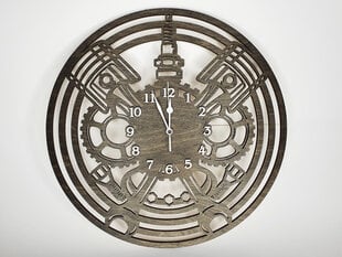 Деревянные настенные часы с тонировкой для гаража в подарок мужчине цена и информация | Оригинальные часы  | 220.lv