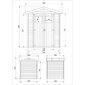 Koka dārza māja / instrumentu glabātuve, Timbela M369+M369G цена и информация | Dārza mājiņas, šķūņi, malkas nojumes | 220.lv