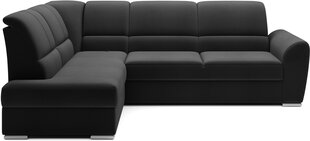 Stūra dīvāns NORE Siber, melns cena un informācija | Stūra dīvāni | 220.lv