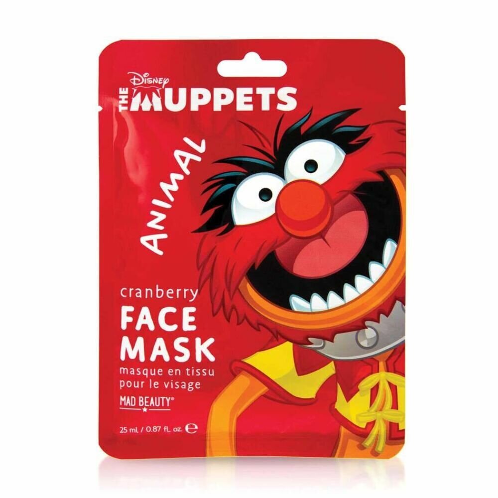 Sejas maska Mad Beauty The Muppets Animal Mellene (25 ml) цена и информация | Sejas maskas, acu maskas | 220.lv