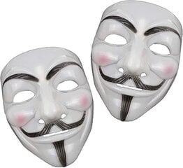 Maska Vendetta, 2 gab. Halovīna ballītei VANVENE Anonymous cena un informācija | Karnevāla kostīmi, maskas un parūkas | 220.lv