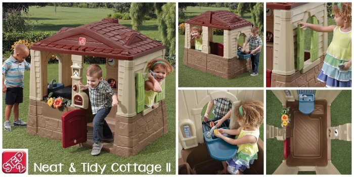 Step2 Bērnu rotaļu māja ar grīdu Neat&Tidy Cottage цена и информация | Smilšu kastes, smiltis | 220.lv