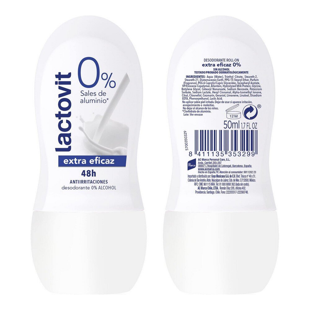 Roll-On dezodorants Lactovit Original (50 ml) цена и информация | Dezodoranti | 220.lv
