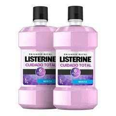 Ополаскиватель для полости рта Listerine Total Care 6-в-1, 2 x 1000 мл цена и информация | Зубные щетки, пасты | 220.lv