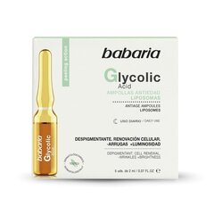 Ampulas Babaria Glikolskābi (5 x 2 ml) cena un informācija | Serumi sejai, eļļas | 220.lv