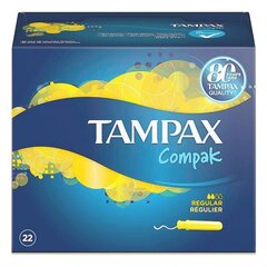 Parastie Tamponi COMPAK Tampax (22 gab.) cena un informācija | Tamponi, higiēniskās paketes, ieliktnīši | 220.lv