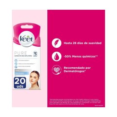 Депиляционные полоски для лица Veet Чувствительная кожа 20 штук цена и информация | Средства для депиляции | 220.lv