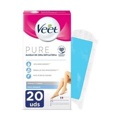 Депиляционные полоски для тела Veet Чувствительная кожа 20 штук цена и информация | Средства для депиляции | 220.lv