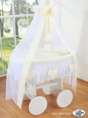 Zīdaiņu gulta Wicker drape crib Deluxe- Amelie cream цена и информация | Детские кроватки | 220.lv