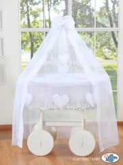 Zīdaiņu gulta Wicker drape crib Deluxe- Amelie white cena un informācija | Zīdaiņu gultas | 220.lv