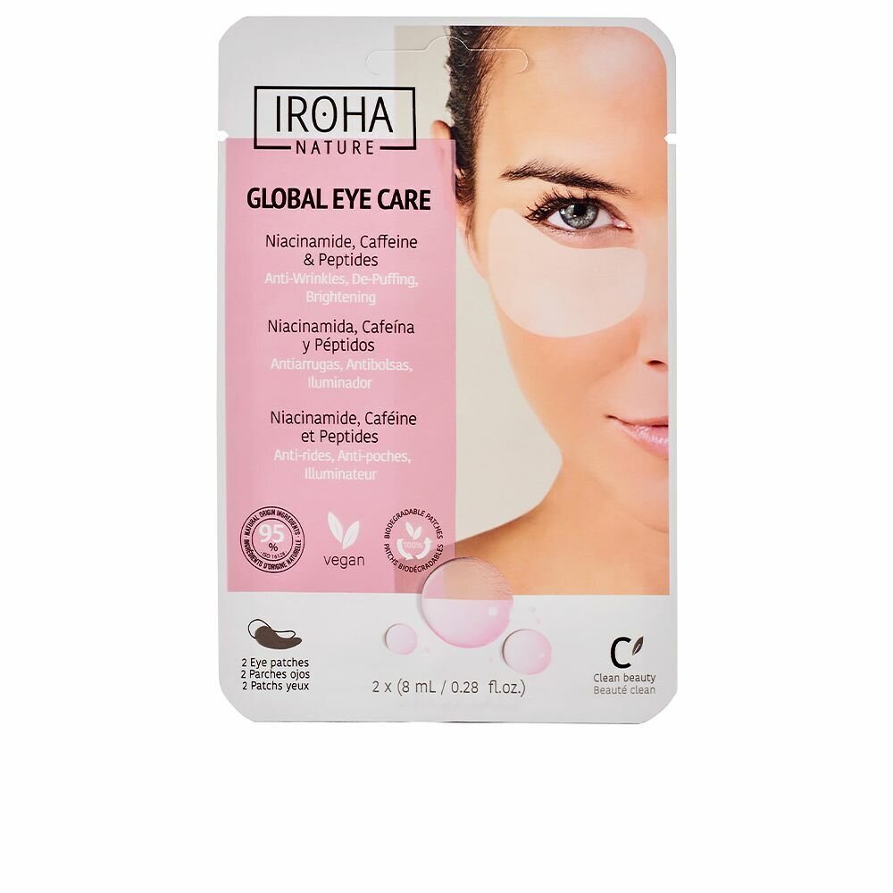 Maska acu zonai Iroha Global Eye Care, 2 gab. cena un informācija | Sejas maskas, acu maskas | 220.lv