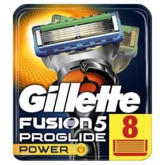 Skūšanās asmeņi Gillette Fusion Proglide Power, 8 gab. cena un informācija | Gillette Smaržas, kosmētika | 220.lv