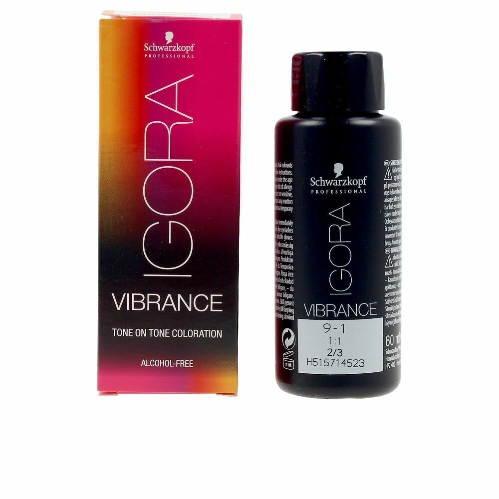 Matu krāsa Schwarzkopf Igora Vibrance Nº 9-1 (60 ml) cena un informācija | Matu krāsas | 220.lv