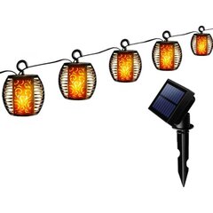 LED virves lampa 4,5m ar saules paneli, 5 gab. cena un informācija | Āra apgaismojums | 220.lv
