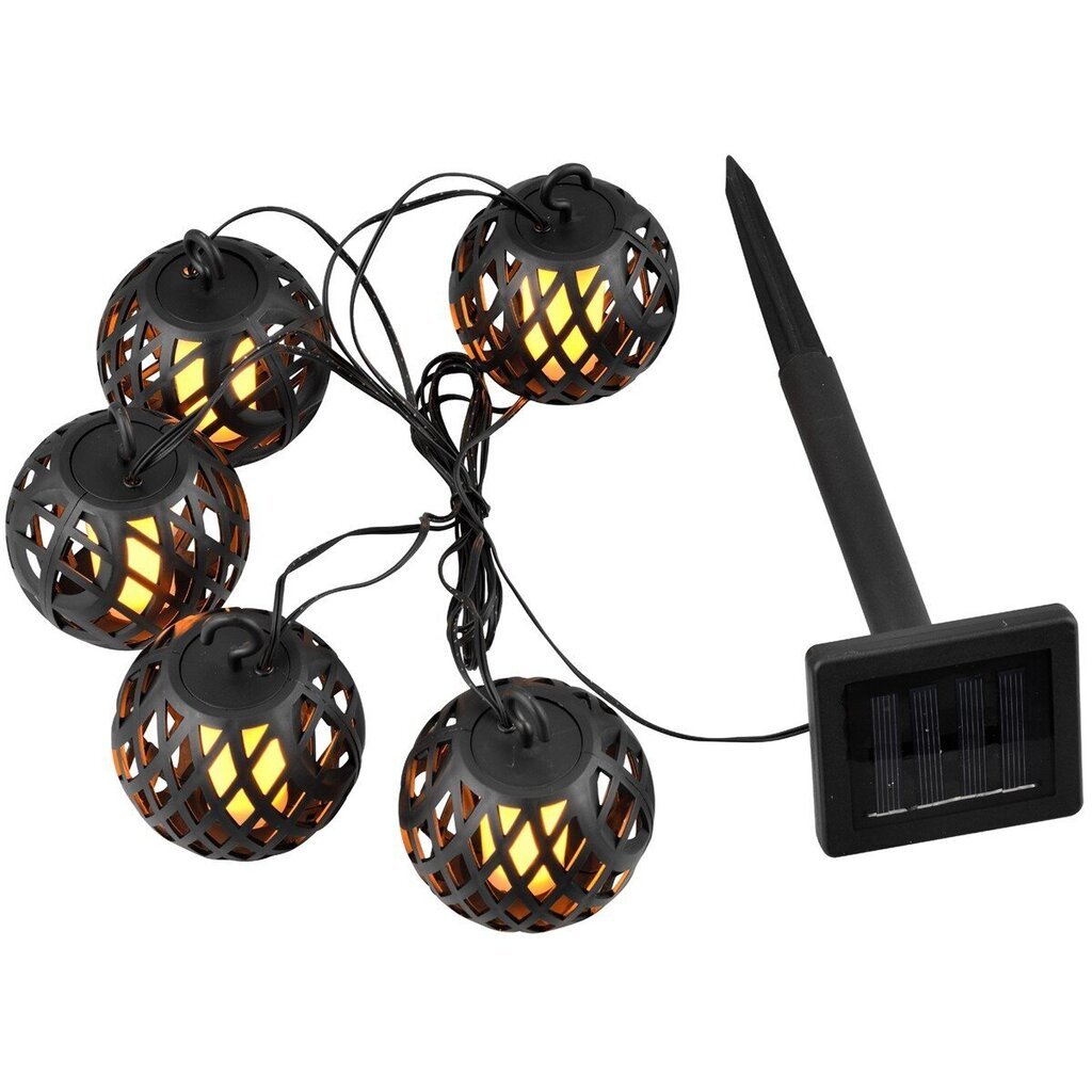 LED virves lampa 4,5m ar saules paneli, 5 gab. цена и информация | Āra apgaismojums | 220.lv