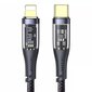 USAMS Icy Series 20W PD type-C to lightning, ātras uzlādes un datu kabelis, melns cena un informācija | Savienotājkabeļi | 220.lv