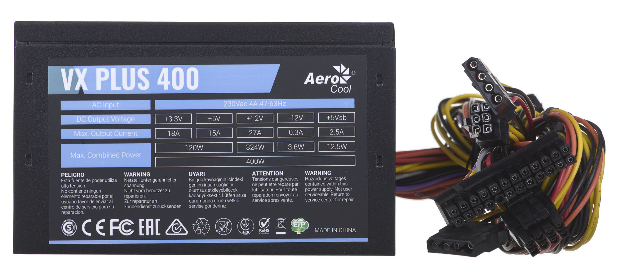 Aerocool AEROPGSVX-400PLUS-80 cena un informācija | Barošanas bloki (PSU) | 220.lv