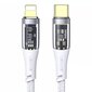 USAMS Icy Series 20W PD type-C to lightning, ātras uzlādes un datu kabelis, balts cena un informācija | Savienotājkabeļi | 220.lv