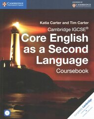 Cambridge IGCSE (R) Core English as a Second Language Coursebook with Audio CD, Cambridge IGCSE (R) Core English as a Second Language Coursebook with Audio CD cena un informācija | Grāmatas pusaudžiem un jauniešiem | 220.lv
