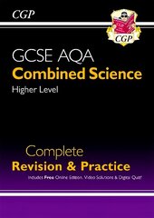 GCSE Combined Science AQA Higher Complete Revision & Practice w/ Online Ed, Videos & Quizzes цена и информация | Книги для подростков и молодежи | 220.lv