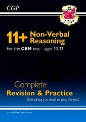 11plus CEM Non-Verbal Reasoning Complete Revision and Practice - Ages 10-11 (with Online Edition) cena un informācija | Izglītojošas grāmatas | 220.lv