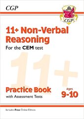 11plus CEM Non-Verbal Reasoning Practice Book & Assessment Tests - Ages 9-10 (with Online Edition) cena un informācija | Izglītojošas grāmatas | 220.lv