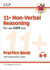 11plus CEM Non-Verbal Reasoning Practice Book & Assessment Tests - Ages 8-9 (with Online Edition) cena un informācija | Izglītojošas grāmatas | 220.lv