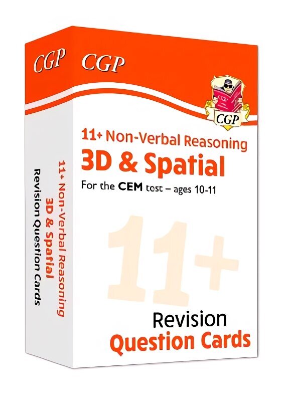 11plus CEM Revision Question Cards: Non-Verbal Reasoning 3D & Spatial - Ages 10-11 cena un informācija | Izglītojošas grāmatas | 220.lv