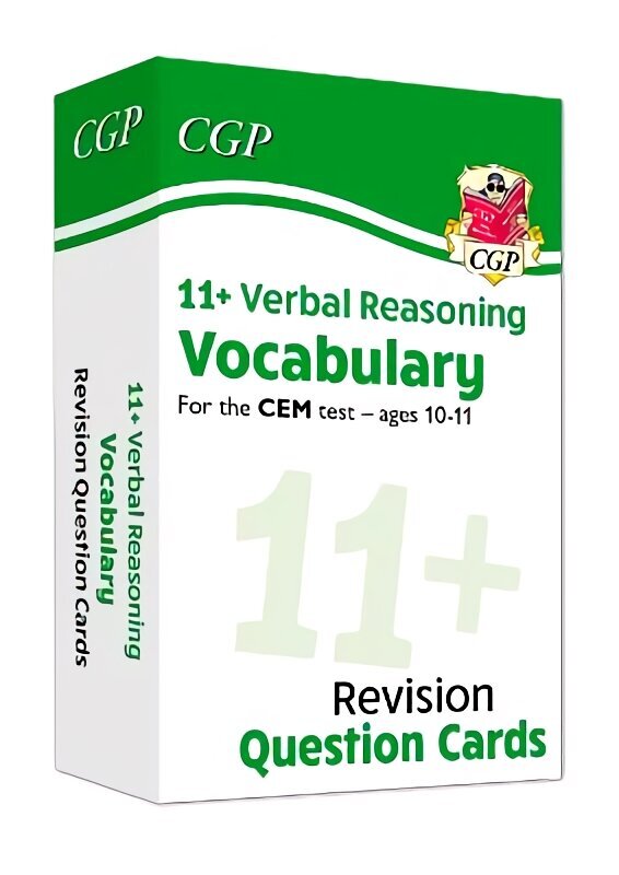 11plus CEM Revision Question Cards: Verbal Reasoning Vocabulary - Ages 10-11 цена и информация | Izglītojošas grāmatas | 220.lv