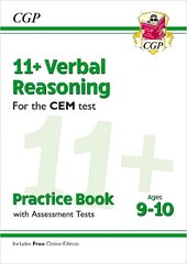 11plus CEM Verbal Reasoning Practice Book & Assessment Tests - Ages 9-10 (with   Online Edition) цена и информация | Развивающие книги | 220.lv