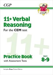 11plus CEM Verbal Reasoning Practice Book & Assessment Tests - Ages 8-9 (with   Online Edition) цена и информация | Развивающие книги | 220.lv