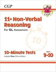 11plus GL 10-Minute Tests: Non-Verbal Reasoning - Ages 9-10 (with Online Edition) cena un informācija | Izglītojošas grāmatas | 220.lv