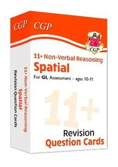 11plus GL Revision Question Cards: Non-Verbal Reasoning Spatial - Ages 10-11 cena un informācija | Izglītojošas grāmatas | 220.lv