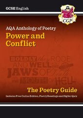New GCSE English AQA Poetry Guide - Power & Conflict Anthology inc. Online Edition, Audio & Quizzes cena un informācija | Grāmatas pusaudžiem un jauniešiem | 220.lv