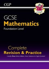 GCSE Maths Complete Revision & Practice: Foundation inc Online Ed, Videos & Quizzes cena un informācija | Grāmatas pusaudžiem un jauniešiem | 220.lv