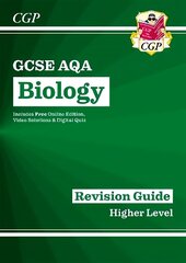 GCSE Biology AQA Revision Guide - Higher includes Online Edition, Videos & Quizzes cena un informācija | Grāmatas pusaudžiem un jauniešiem | 220.lv